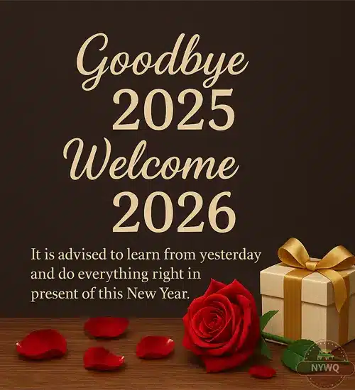 Goodbye 2025 Welcome 2026 Wishes