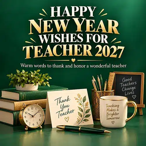 Happy New Year Wishes for Teacher