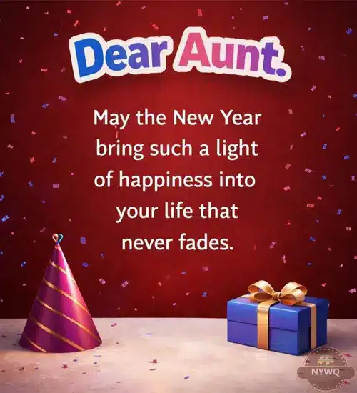 Heartfelt Happy New Year Wishes for Aunt