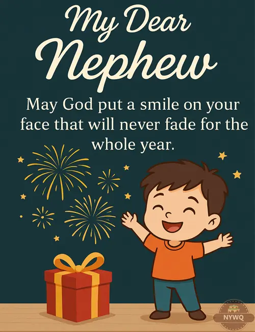 Heartfelt New Year wishes for Nephew