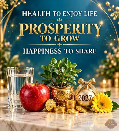 New Year Wishes for Health Wealth and Happiness