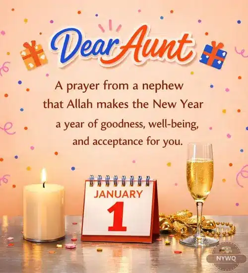 Religious and Blessing New Year Wishes for Aunt