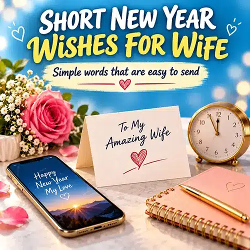 Short New Year Wishes for Wife