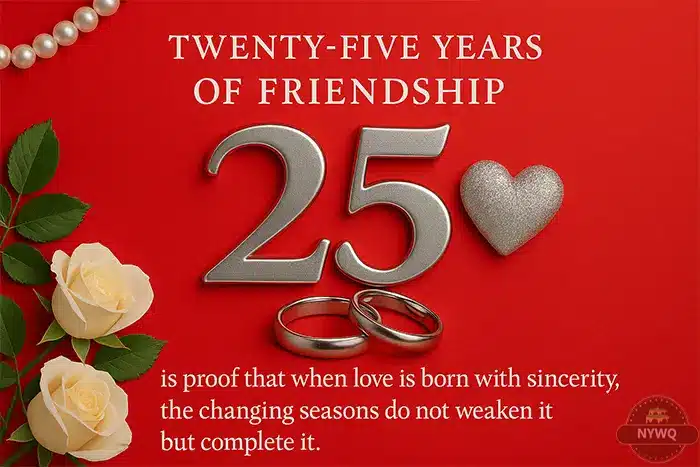 Silver Jubilee Wedding Anniversary Wishes