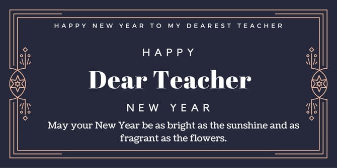 New Year Wishes for Teacher