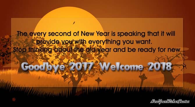 Goodbye 2017 Welcome 2018 Wishes