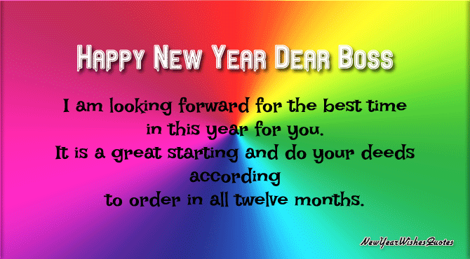 New Year Sms Msg for Your Boss
