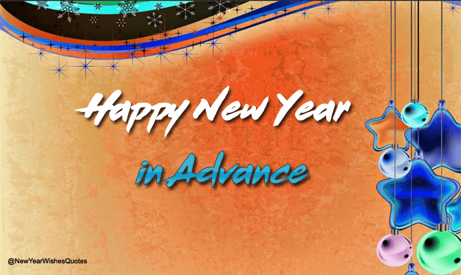 Advance New Year Wishes