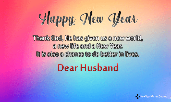 Happy New Year Wishes for Husband