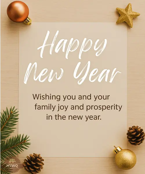 Short New Year Wishes for Family