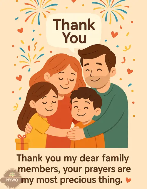 Thank You for New Year Wishes from Family